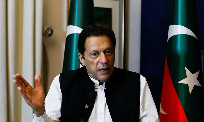 Former prime minister Imran Khan, gestures as he speaks with Reuters during an interview, in Lahore on March 17, 2023. —Reuters/File Former prime minister Imran Khan, gestures as he speaks with Reuters during an interview, in Lahore on March 17, 2023. —Reuters/File