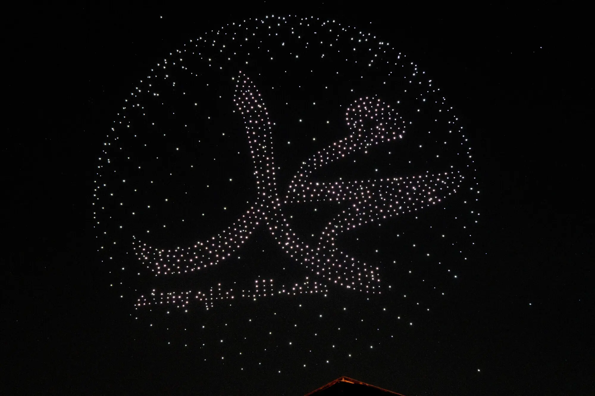 A drone display at the inauguration ceremony on Ala Khutah. Photo: General Entertainment Authority