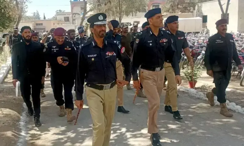 Balochistan Inspector General of Police Muhammad Tahir visits the BC Headquarters Badr Line in Quetta on September 22. — Photo courtesy Balochistan Police/Facebook/File Balochistan Inspector General of Police Muhammad Tahir visits the BC Headquarters Badr Line in Quetta on September 22. — Photo courtesy Balochistan Police/Facebook/File