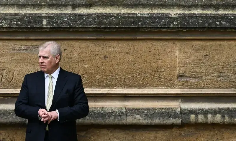 Britain’s Prince Andrew reacts as he arrives at St. George’s Chapel, Windsor Castle, to attend the Easter Mattins Service, on March 31, 2024. —AFP/File Britain’s Prince Andrew reacts as he arrives at St. George’s Chapel, Windsor Castle, to attend the Easter Mattins Service, on March 31, 2024. —AFP/File