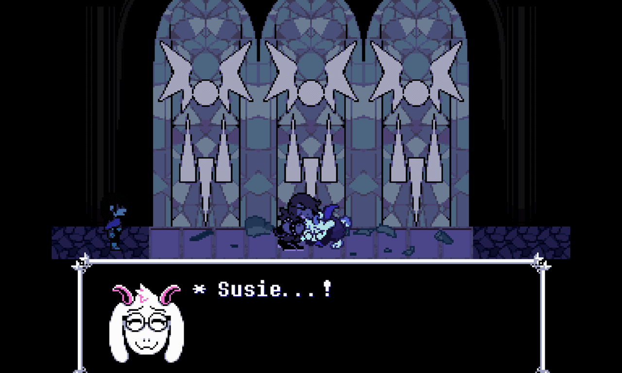 Susie and Ralsei bond. &mdash; GIF by author