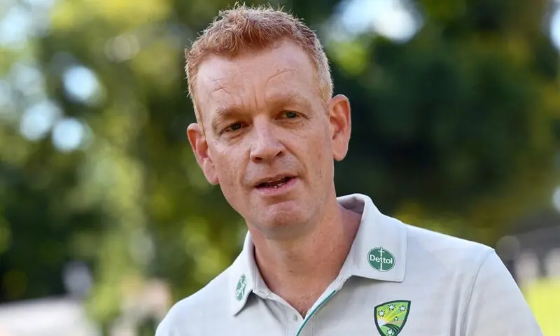 Newly appointed Australian cricket coach Andrew McDonald speaks during a press conference in Melbourne. &mdash; AFP
