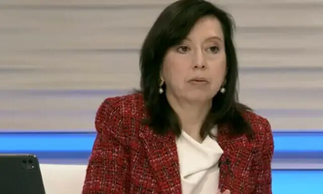 International Monetary Fund (IMF) Communications Director Julie Kozack speaks during a press briefing. &mdash; Screenshot via IMF website/File