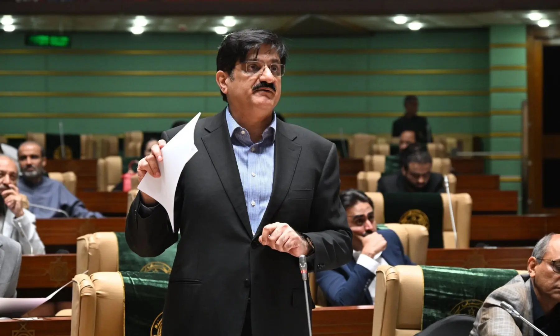 Sindh Chief Minister Murad Ali Shah addresses the Sindh Assembly on Feb 21, 2026. — X/SindhCMHouse Sindh Chief Minister Murad Ali Shah addresses the Sindh Assembly on Feb 21, 2026. — X/SindhCMHouse
