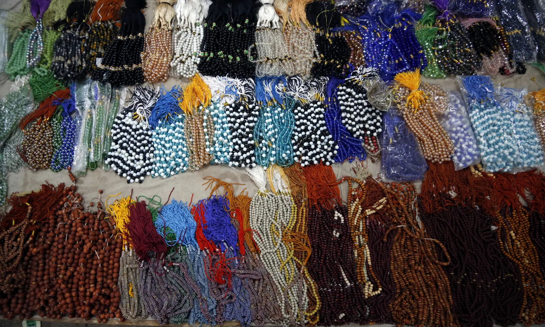 Hats, tasbeehs and ittars are being sold near Memon Mosque in Karachi in connection with Ramazan. &mdash;  Shakil Adil / White Star