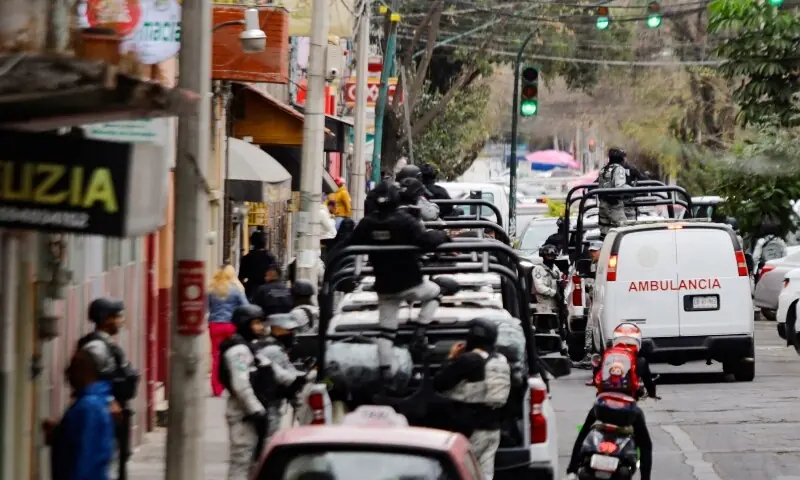 A forensic ambulance believed to be transporting the body of Mexican drug lord Nemesio Oseguera, known as &ldquo;El Mencho, &ldquo;leaves the Specialized Prosecutor&rsquo;s Office for Organised Crime (FEMDO), following a military operation in which a government source said he was killed, in Mexico City, Mexico, February 22, 2026. &mdash;Reuters