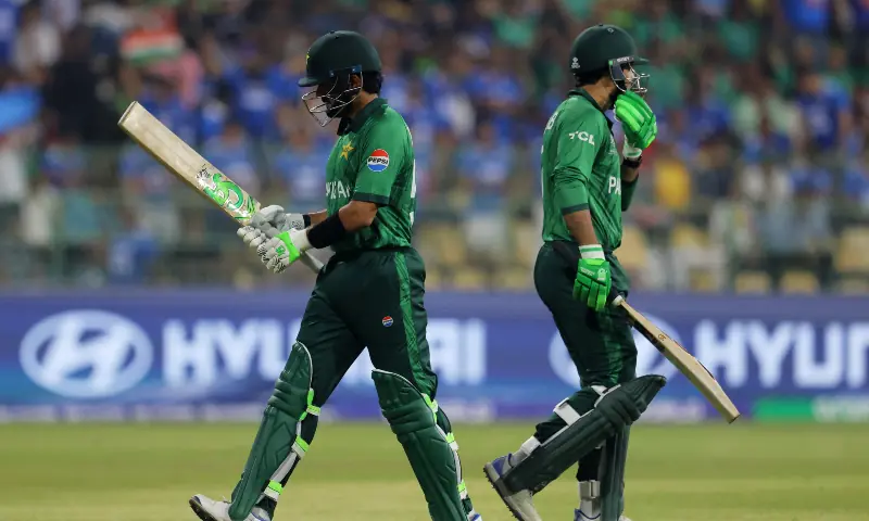 Pakistan&rsquo;s Babar Azam walks off after being dismissed by India&rsquo;s Axar Patel at the ICC Men&rsquo;s T20 World Cup 2026 India v Pakistan match at the R. Premadasa International Cricket Stadium, Colombo, Sri Lanka on February 15, 2026. &mdash; Reuters
