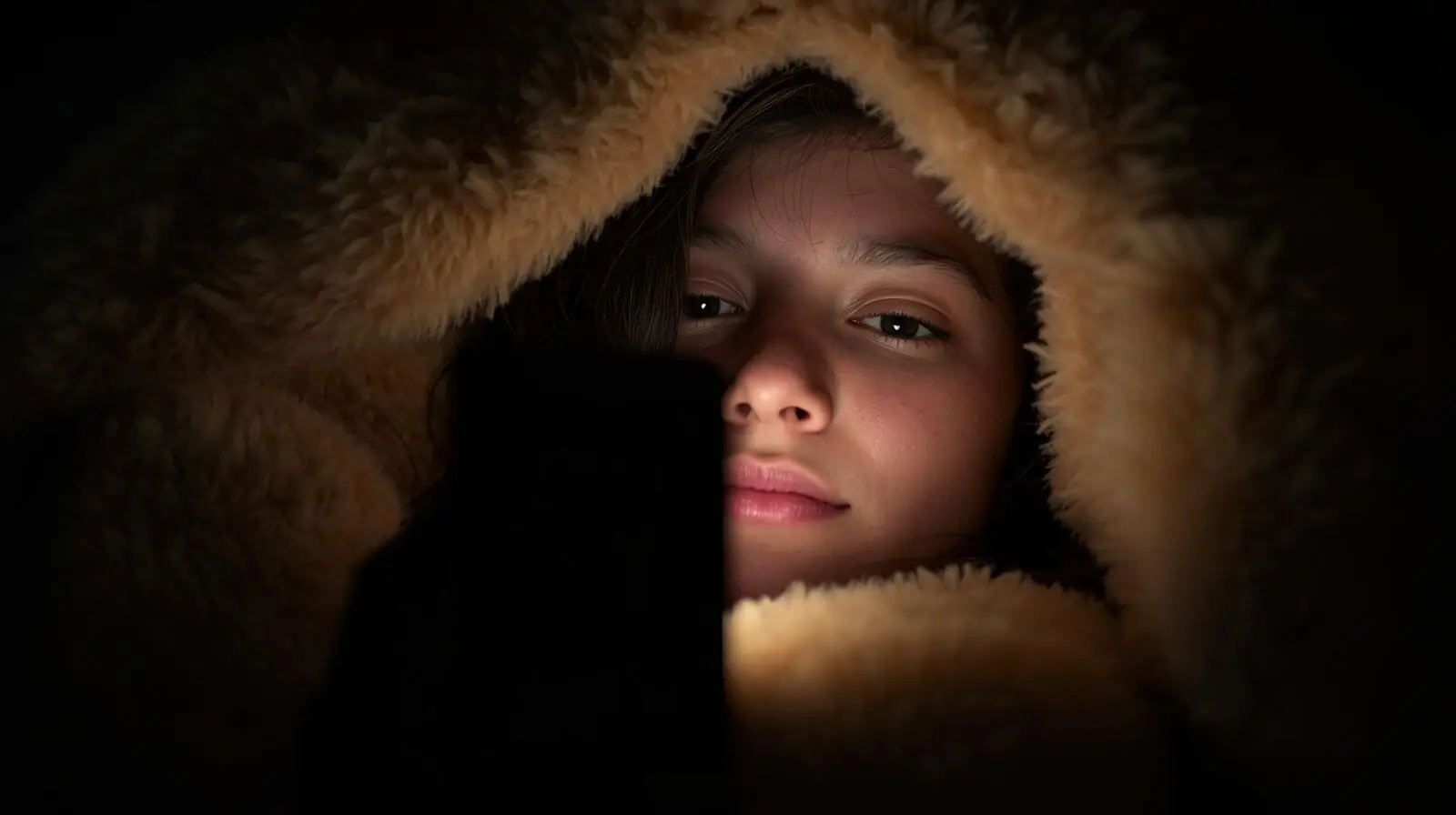 A person using their phone at night. — Canva AI