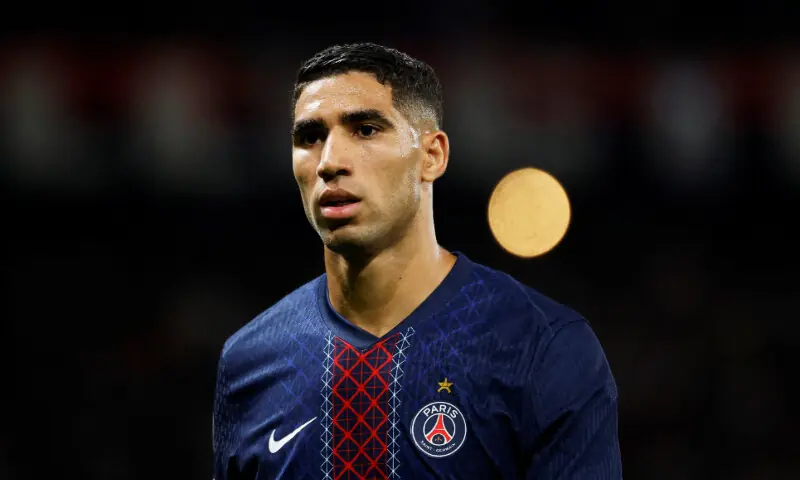 Paris St Germain&rsquo;s defender Achraf Hakimi during UEFA Champions League, Paris St Germain v Atalanta in Parc des Princes, Paris, France,  September 17, 2025. &mdash; Reuters
