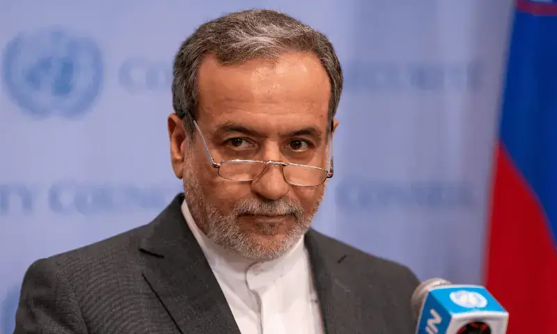 Minister of Foreign Affairs of Iran Abbas Araghchi speaks to the media at the UN headquarters in New York City, US on Sept 25, 2024. &mdash; Reuters/File