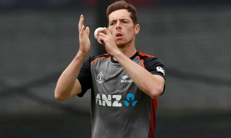 New Zealand&rsquo;s Mitchell Santner during nets. &mdash; Reuters/File