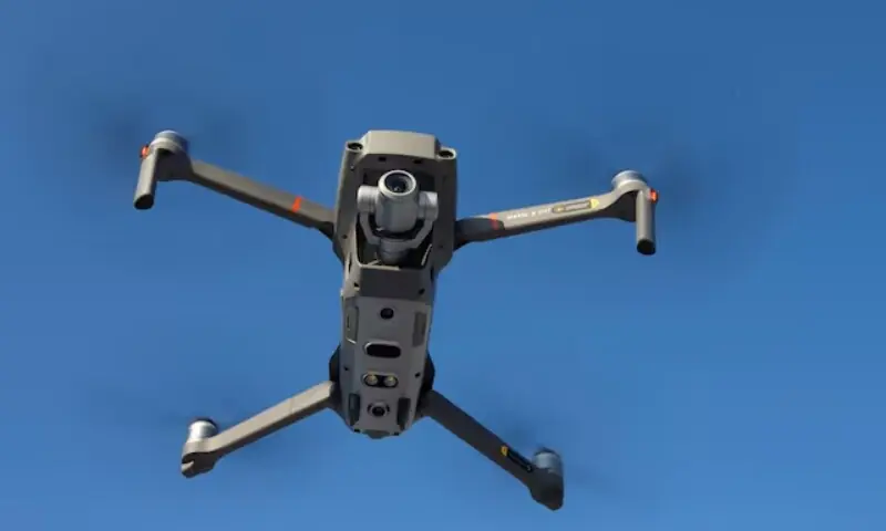 A drone is seen in the sky as Chinese drone maker DJI holds a demonstration to display an app that tracks a drone&rsquo;s registration and owner in Montreal, Canada, November 13, 2019. Photo for representation. &mdash; Reuters