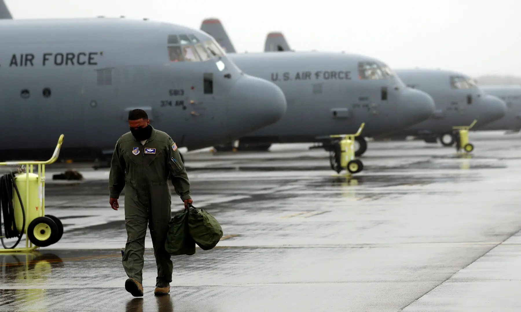 A US soldier is seen in front of C-130 transport planes at Yokota US Air Force Base in Fussa, on the outskirts of Tokyo, Japan on May 21, 2020. — Reuters/File A US soldier is seen in front of C-130 transport planes at Yokota US Air Force Base in Fussa, on the outskirts of Tokyo, Japan on May 21, 2020. — Reuters/File