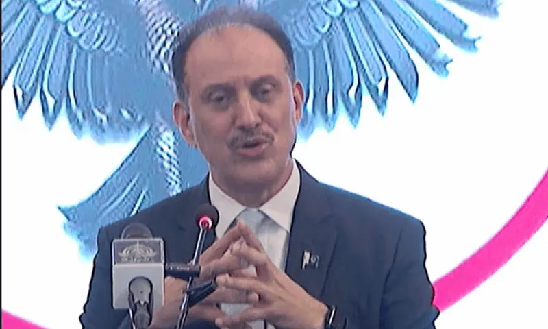 CTD Additional Inspector General Azad Khan speaks during a press conference in Karachi on August 23, 2025. &mdash; DawnNewsTV
