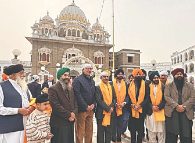 WB President Ajay Banga, along with Finance Minister Muhammad Aurangzeb and local Sikh leaders, visits Gurdwara Punja Sahib.&mdash;Dawn