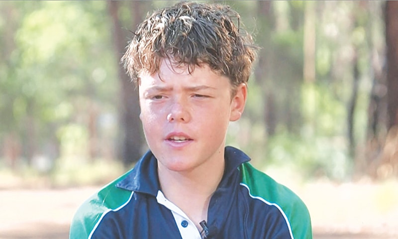 AUSTIN Appelbee recounts how he swam for four hours through choppy waters to get help for his family.&mdash;AFP