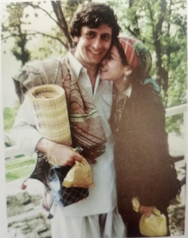 Mahmood Ali Ayub with his late wife Mansoora on their honeymoon in Swat in 1977. | Picture from the book