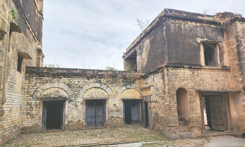 The dilapidated condition of the rooms reflect neglect of decades.