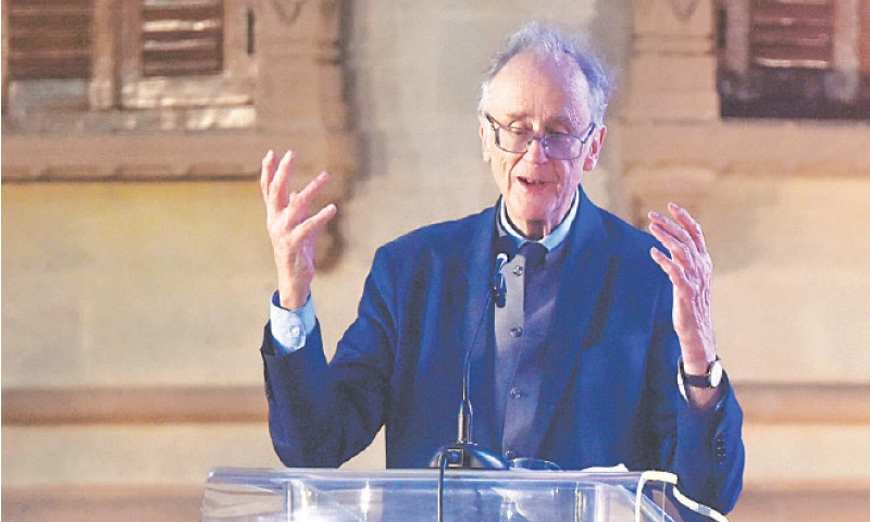 Prof Robin Lane Fox speaks at the event.&mdash;Fahim Siddiqi / White Star