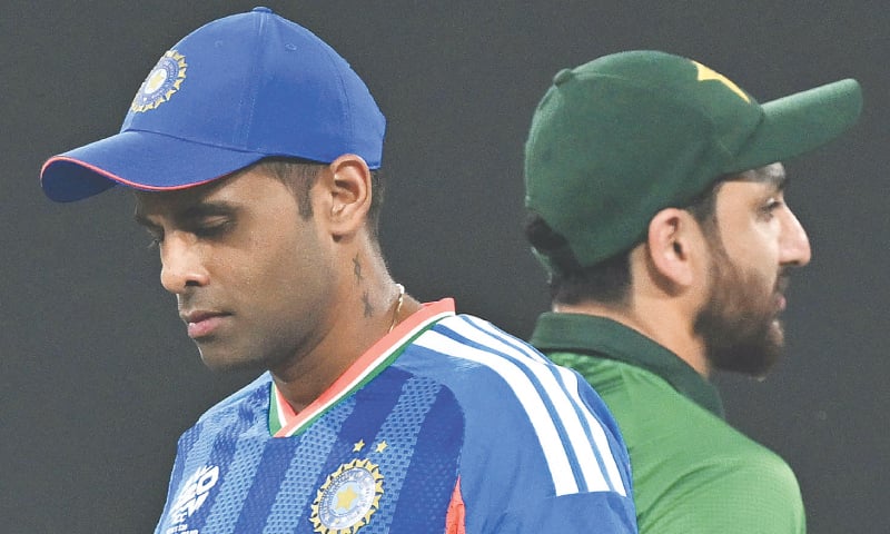 &lsquo;Normal service&rsquo; resumed as Salman and Suryakumar barely exchanged a glance during the toss, and the teams did not shake hands, yet again.&mdash;AFP