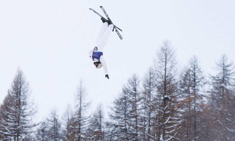 LIVINGO: China&rsquo;s Xindi Wang in action during the men&rsquo;s freestyle skiing Aerials finals of the Winter Olympics at the Livigno Aerials & Moguls Park on Friday.&mdash;Reuters