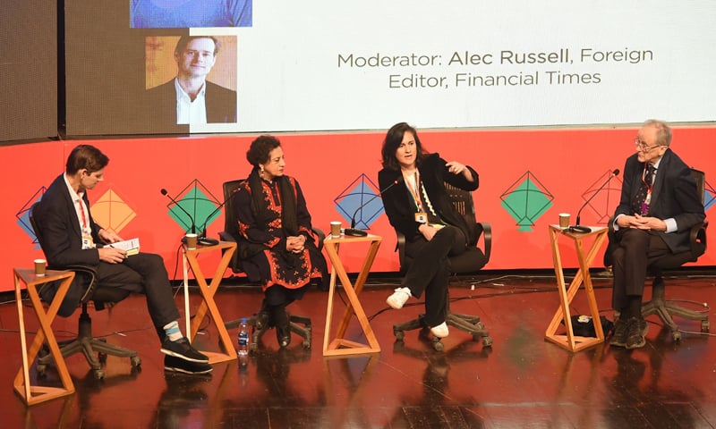 Novelist Kamila Shamsie speaks during the session on &lsquo;Dating Identities: in Quest of Our Multiple Pasts and the Urge to Understand Earlier Civilisations&rsquo; at the LLF | White Star