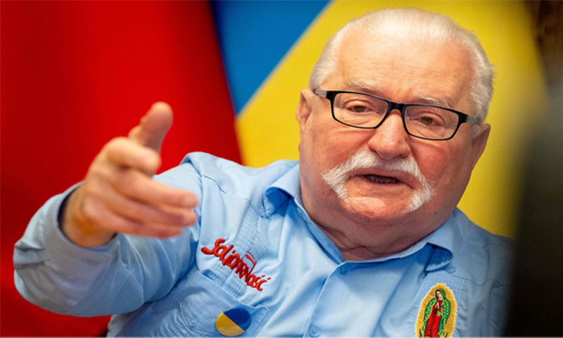 Poland&rsquo;s former president Lech Walesa gestures during an interview in his office.&mdash;AFP