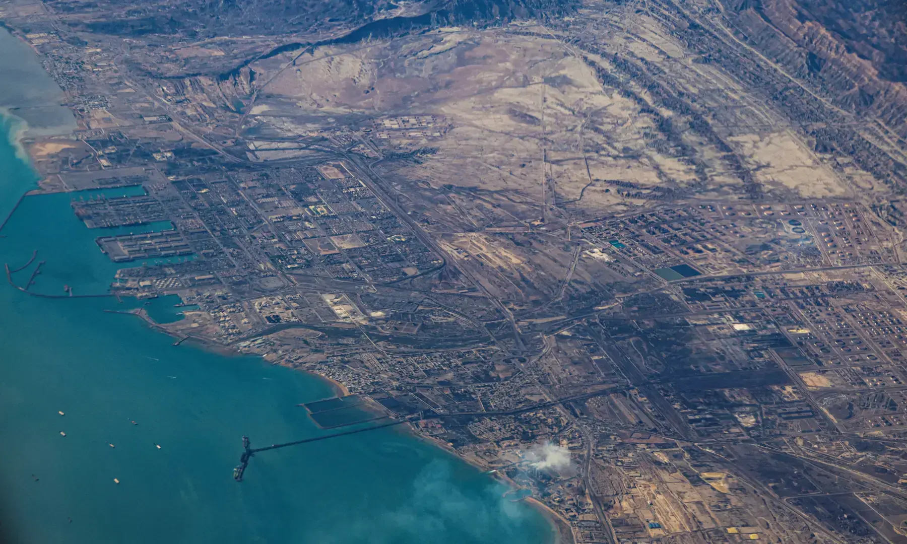 An aerial view Port of Fujairah, United Arab Emirates in the strait of Hormuz, December 10, 2023 &mdash; Reuters/File