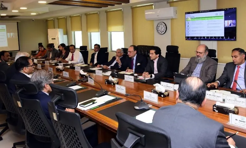 Finance Minister Muhammad Aurangzeb on Thursday chairs a meeting of the cabinet committee formed by the prime minister to monitor oil prices. &mdash; Photo X/@Financegovpk