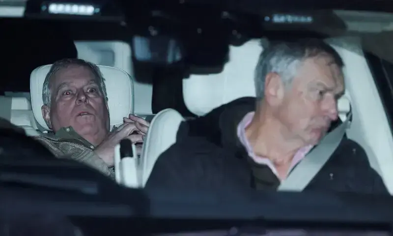 Andrew Mountbatten Windsor, younger brother of Britain King Charles, formerly known as Prince Andrew, leaves Aylsham Police Station on a vehicle, on the day he was arrested on suspicion of misconduct in public office, after the U.S. Justice Department released more records tied to the late financier and convicted sex offender Jeffrey Epstein, in Aylsham, Britain, February 19, 2026. &mdash;Reuters/File