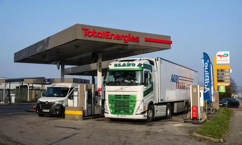 Motorists fill up their vehicles with fuel at a Total Energy petrol station in Saint-Leonard, northern France on March 9, 2026. &mdash; AFP