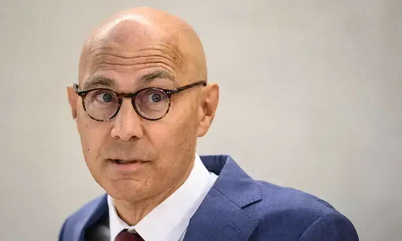 United Nations High Commissioner for Human Rights Volker Turk delivers a speech at the opening of the 57th session of the Human Rights Council in Geneva on September 9, 2024. &mdash; AFP/File