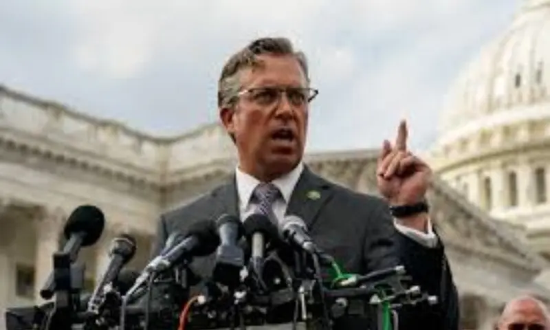 US Representative Andy Ogles speaks during a press conference on Capitol Hill in Washington, US, September 12, 2023. &mdash;Reuters/File