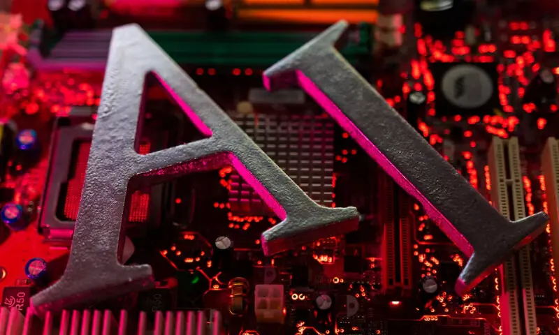 AI (Artificial Intelligence) letters illustration. &mdash; Reuters