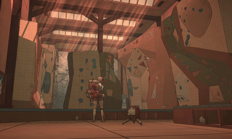 Aava and Climbot. &mdash; GIF by author