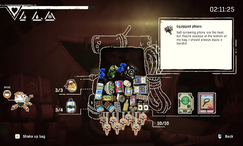 My backpack. Yes, that is an egg. &mdash; screengrab by author