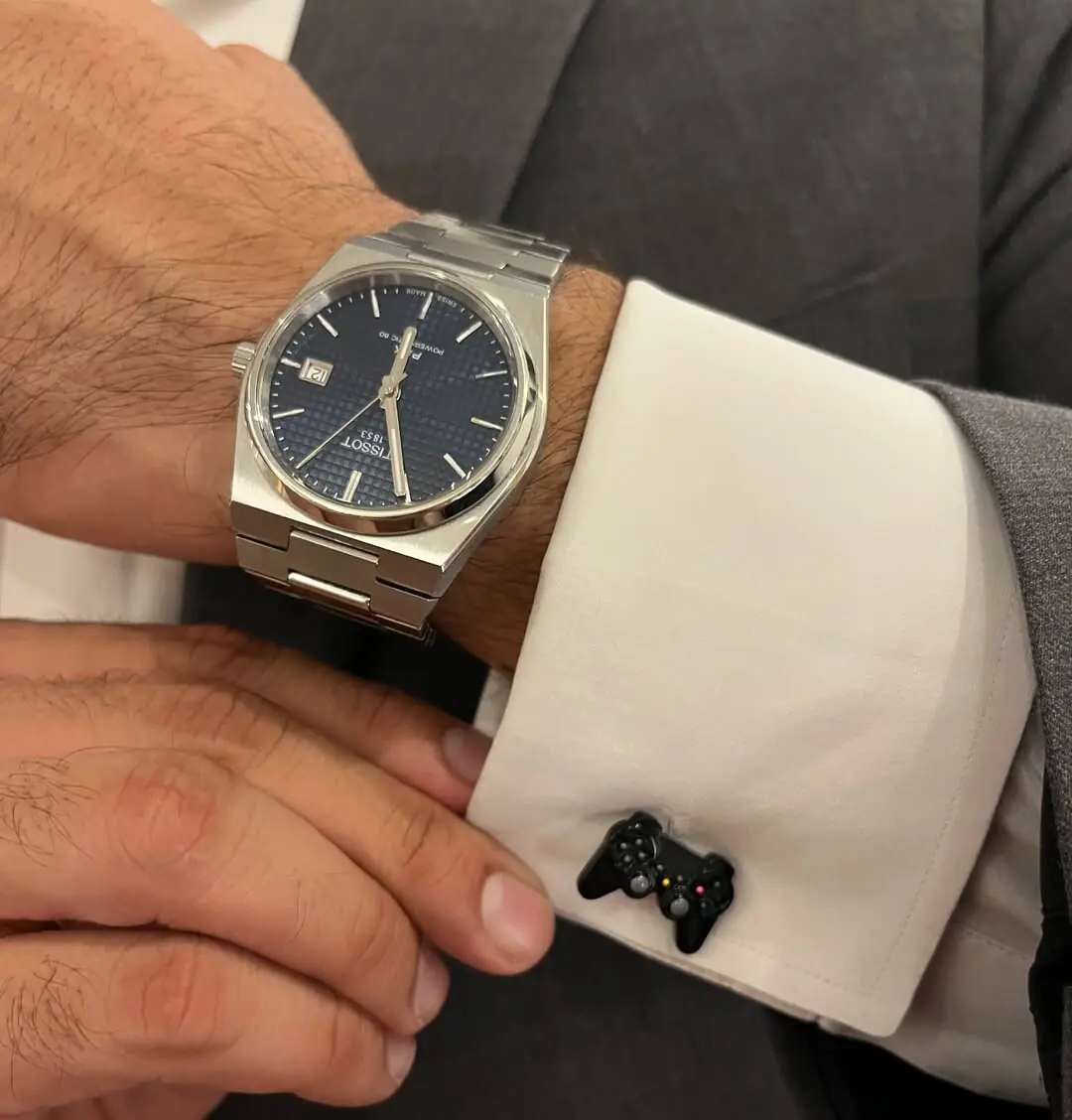 The ideal cufflinks for any gamers out there. Photo: Quirky Cufflinks 