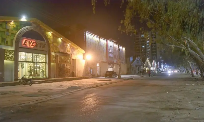 A row of wedding halls in the Sakhi Hasan area.—White Star A row of wedding halls in the Sakhi Hasan area.—White Star