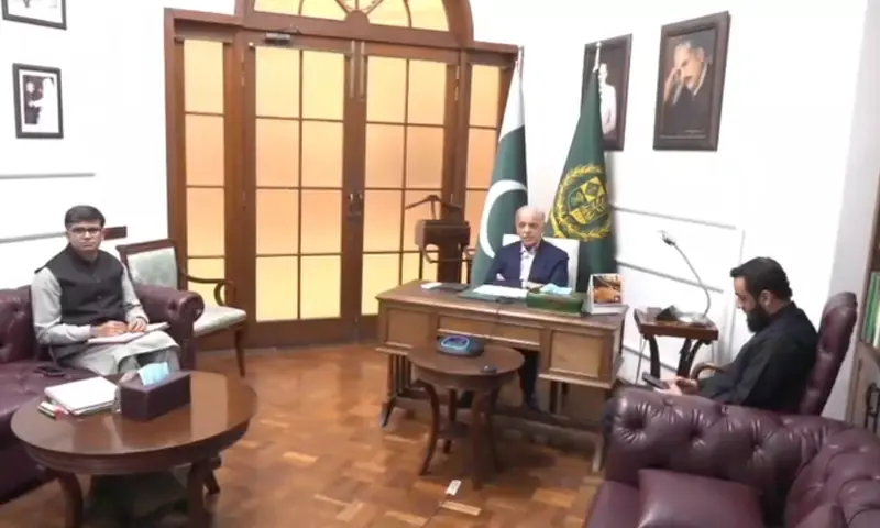 Prime Minister Shehbaz Sharif chairs over a meeting  to review the &ldquo;food situation&rdquo; in the country and the export of commodities available in excess. &mdash; PMO