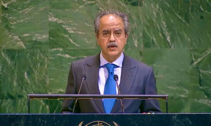 Ambassador Asim Iftikhar Ahmad
Chair of OIC Core Group on Combatting Islamophobia/Permanent Representative of Pakistan to the UN
During the Closing Session of the High-Level Event in Commemoration of International Day to Combat Islamophobia, Mar 17. &mdash;Photo courtesy @PakistanUN_NY/X