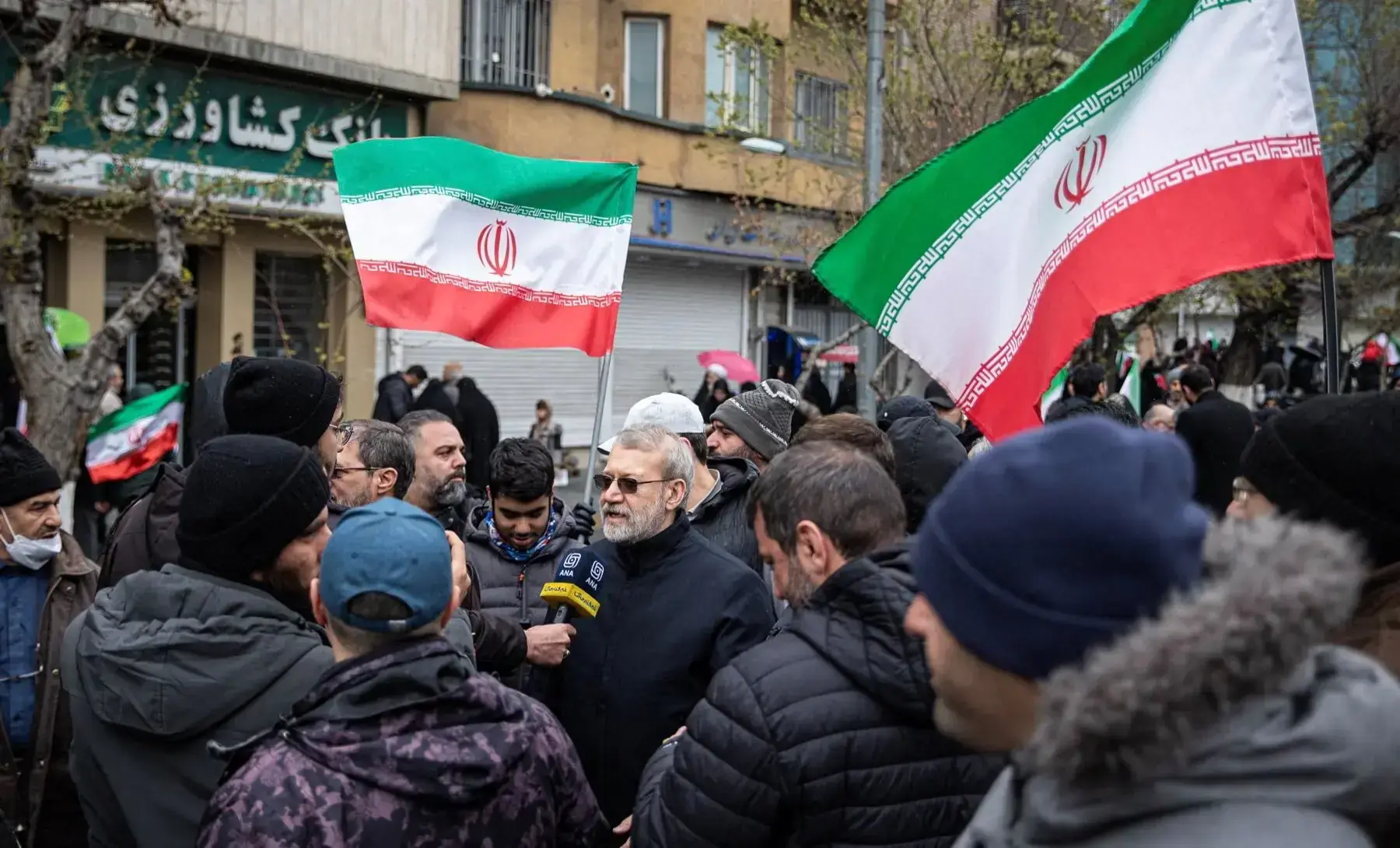 Iranian security chief Ali Larijani takes part in a pro-government rally in Tehran, Iran, March 13, 2026. &mdash; Reuters
