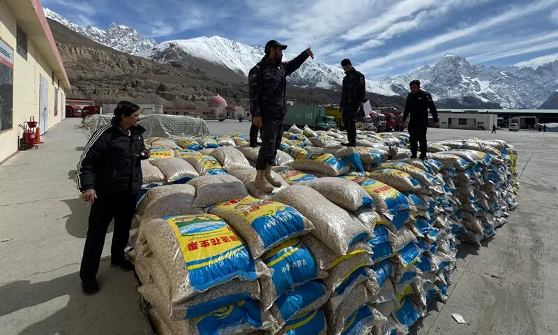 SHIPMENTS to China and Central Asian states via Khunjerab Pass are on the rise this year.&mdash;Photo by the writer