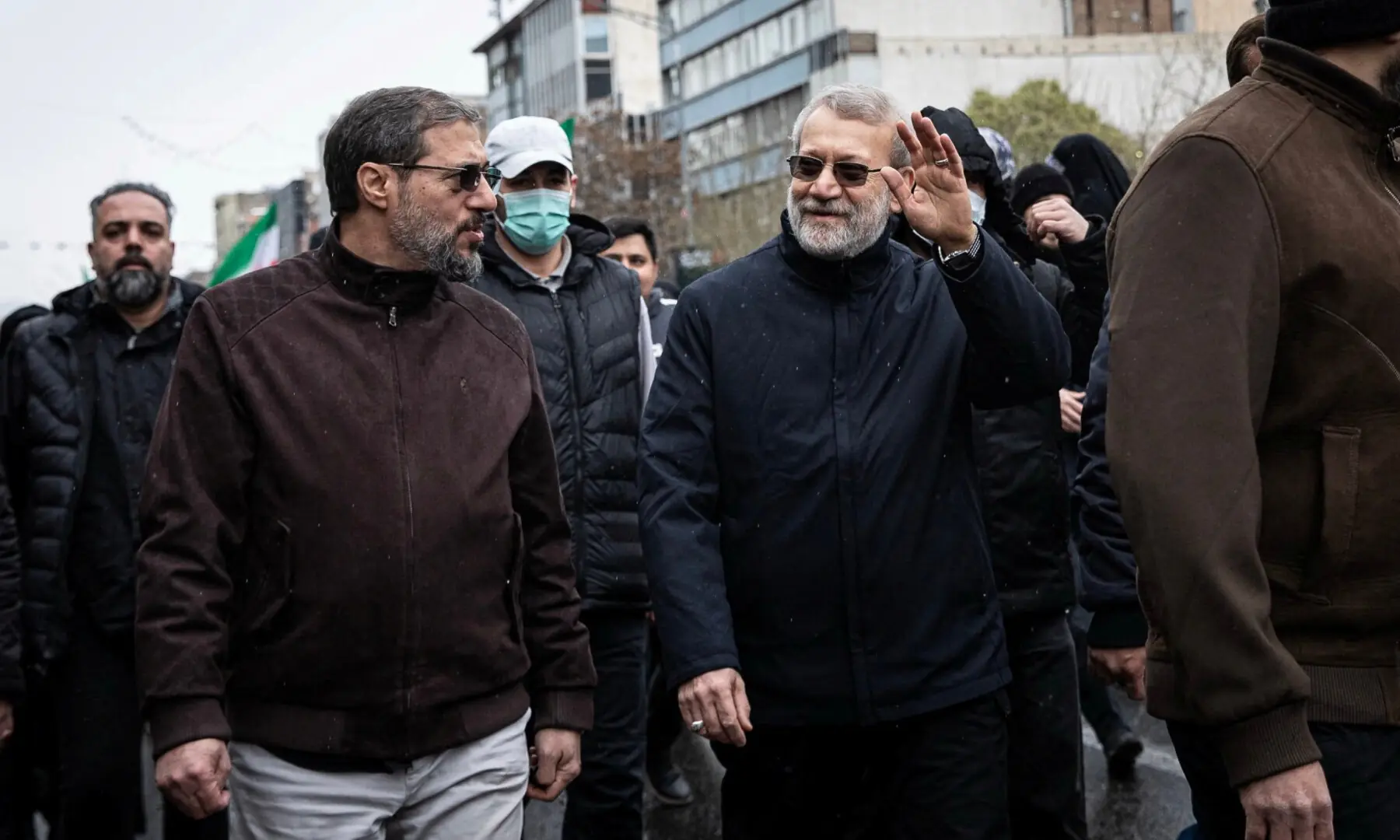 Iranian security chief Ali Larijani takes part in a pro-government rally in Tehran, Iran, March 13, 2026. — Ali Larijani via X/Handout via Reuters