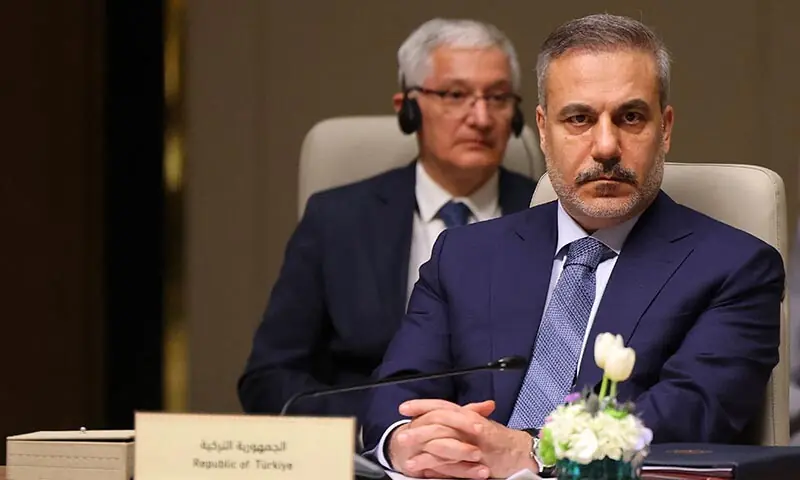 Turkish Foreign Minister Hakan Fidan attends the consultative ministrial meeting in Riyadh, on March 19. &mdash; AFP