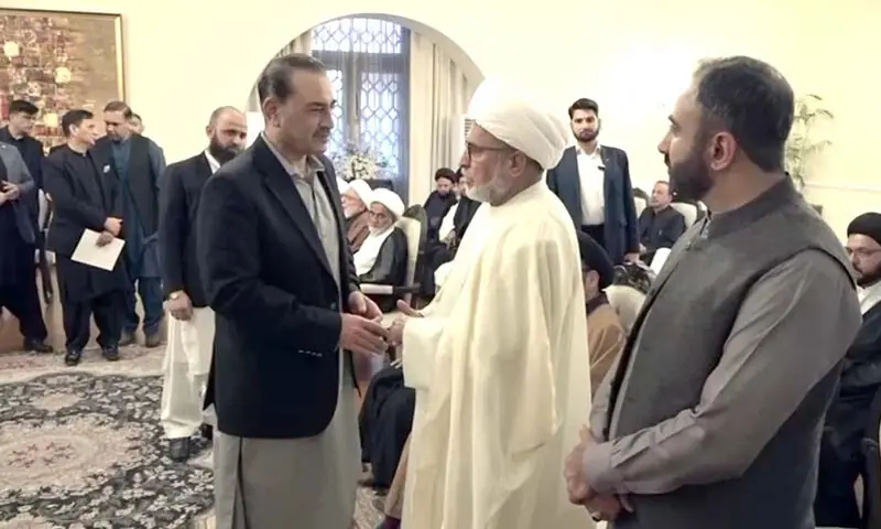 Chief of Defence Forces Field Marshal Asim Munir interacts with Shia clerics in Rawalpindi.&mdash;Courtesy ISPR
