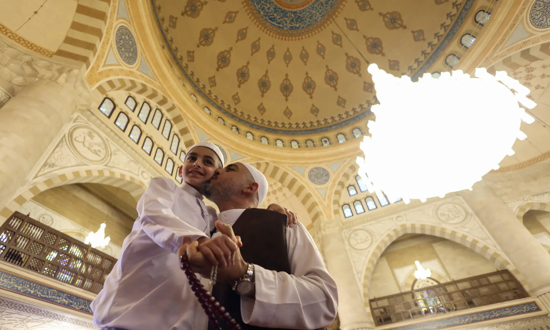 Muslims gather at the Hajj Bahaa El-Din al-Hariri Mosque Complex on the day of attending Eidul Fitr prayers in Sidon, Lebanon on March 20, 2026. &mdash; Reuters