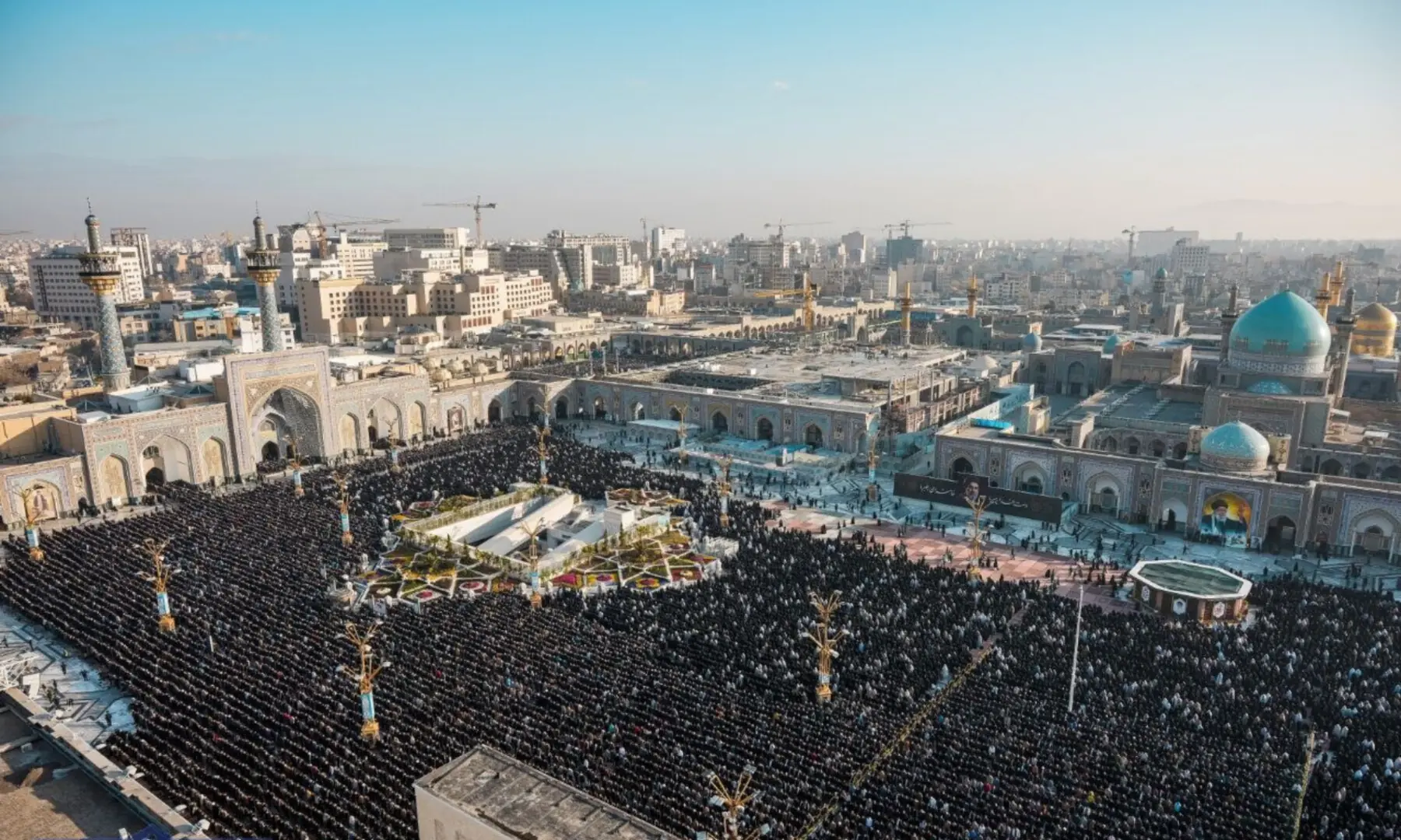 Iranians offer Eidul Fitr prayers at the Imam Reza Shrine in Mashhad on March 21, 2026. &mdash; X/Tasnimnews_Fa