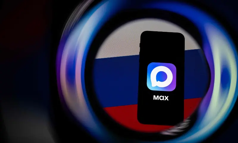 This illustration photo shows the Russia MAX messenger logo displayed on a smartphone in Mulhouse, eastern France on February 13, 2026. &mdash; AFP
