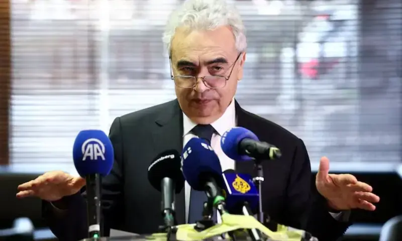 International Energy Agency Executive Director Dr Fatih Birol speaks during a press conference on developments in global energy markets, in Brussels, Belgium on March 6, 2026. &mdash; Reuters