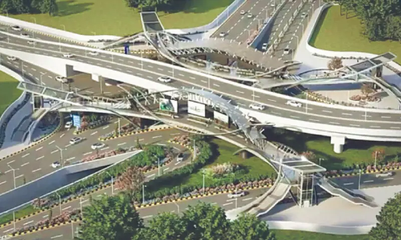 Concept design of the Kutchery Chowk project released by Punjab Highway Department.